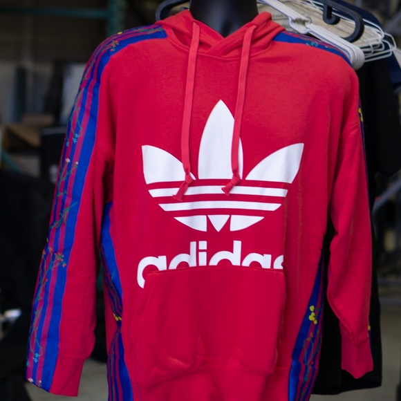 adidas Sweaters - Adidas Womens Hooded Sweatshirt Flower Hoodie Sm